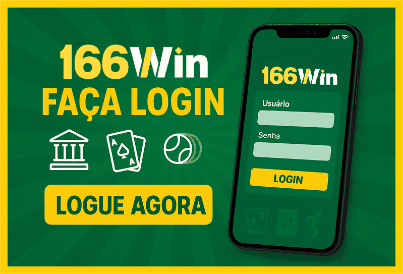 Imagem destacando login seguro na 166WIN para novos usuários